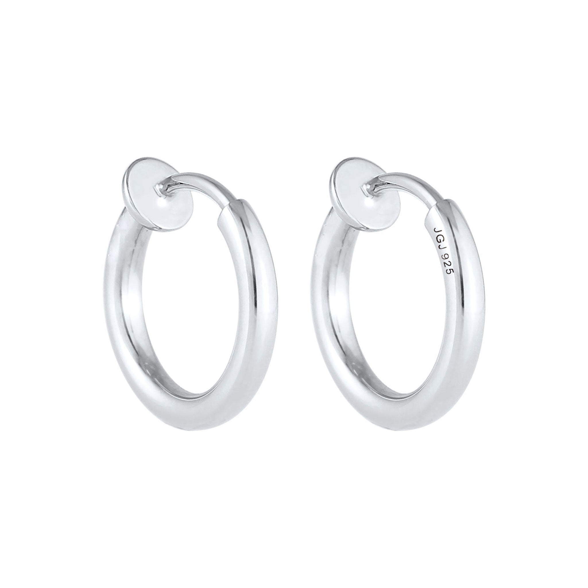 Silber - Elli | Creole ohne Ohrloch | 925er Sterling Silber