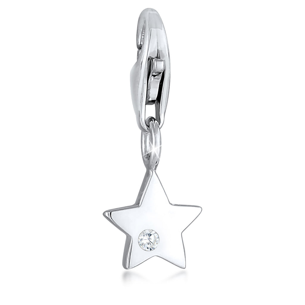 Silber - Nenalina | Charm Astro | Zirkonia ( Weiß ) | 925er Sterling Silber