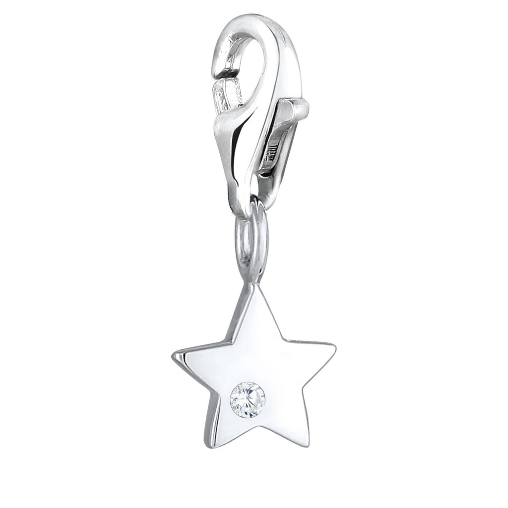 Silber - Nenalina | Charm Astro | Zirkonia ( Weiß ) | 925er Sterling Silber