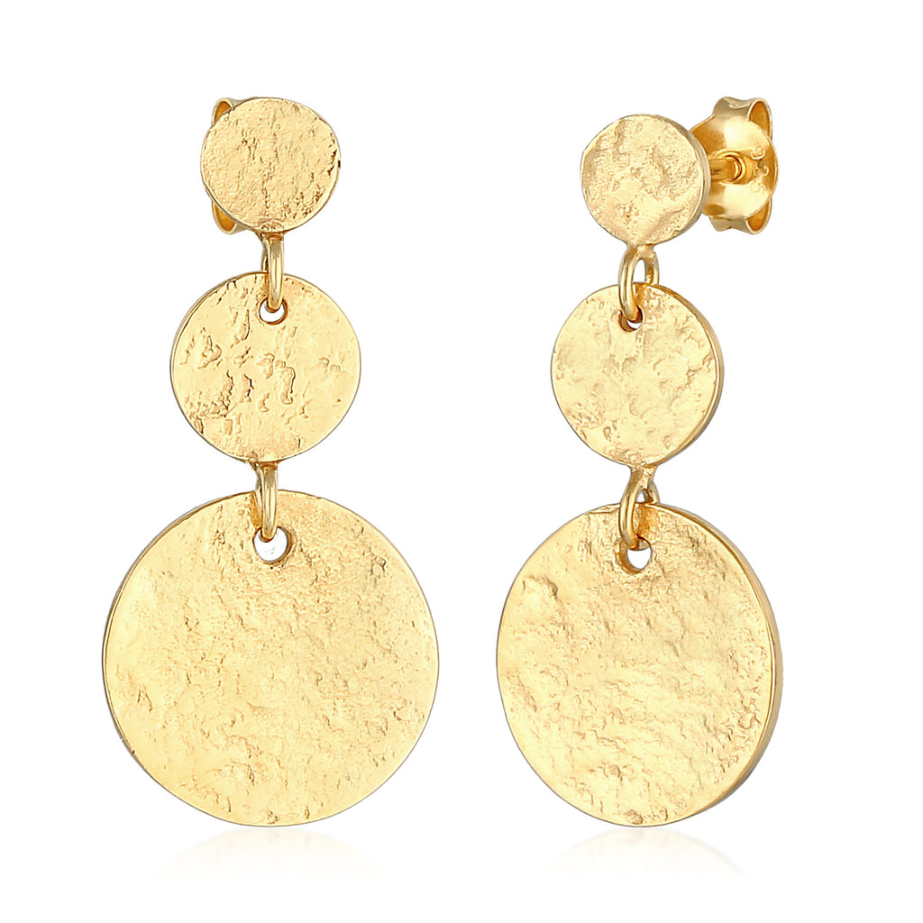 Gold - Elli | Ohrstecker Geo | 925 Sterling Silber vergoldet
