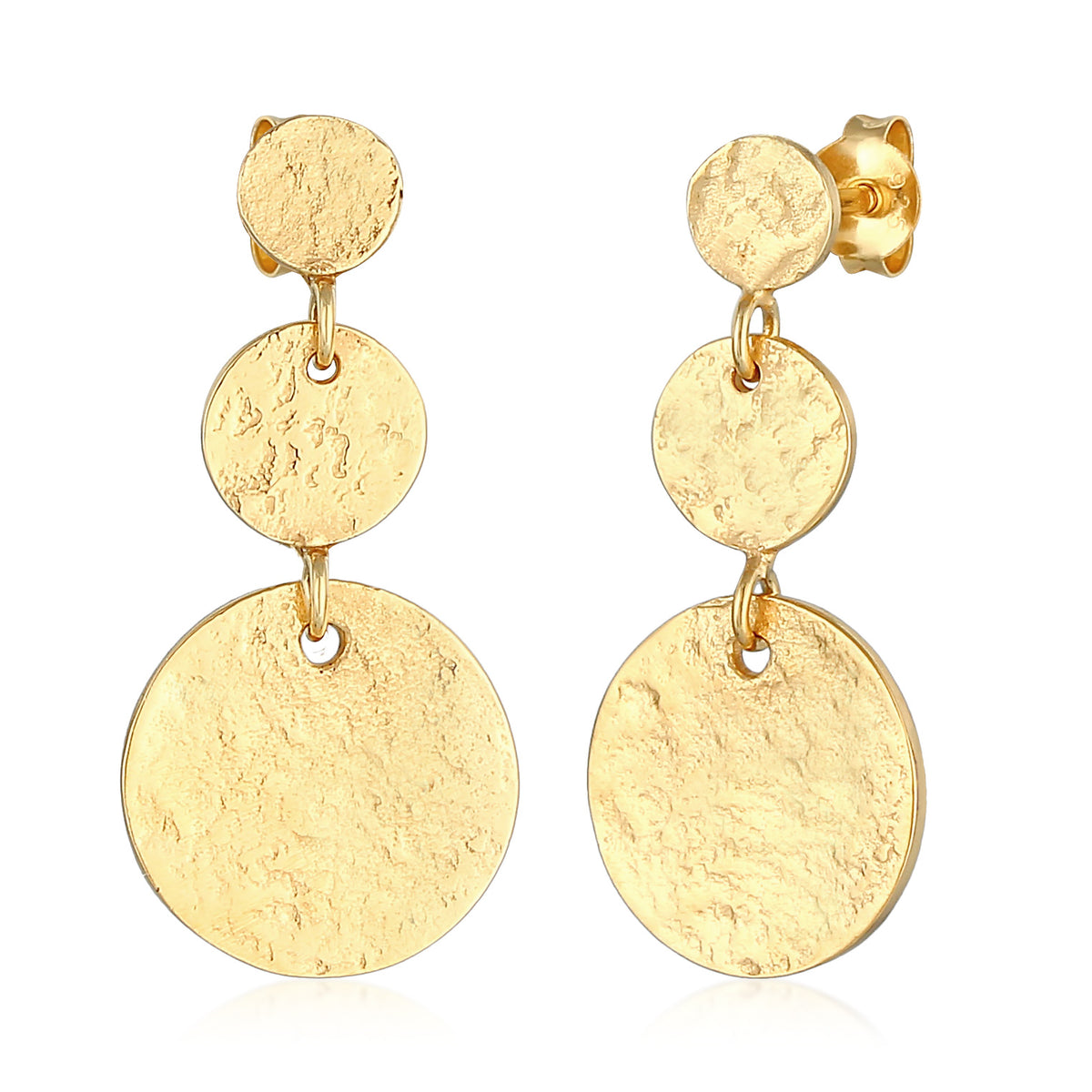 Gold - Elli | Ohrstecker Geo | 925 Sterling Silber vergoldet