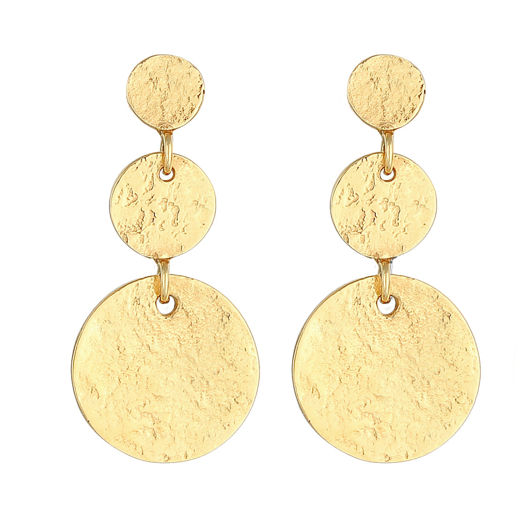 Gold - Elli | Ohrstecker Geo | 925 Sterling Silber vergoldet