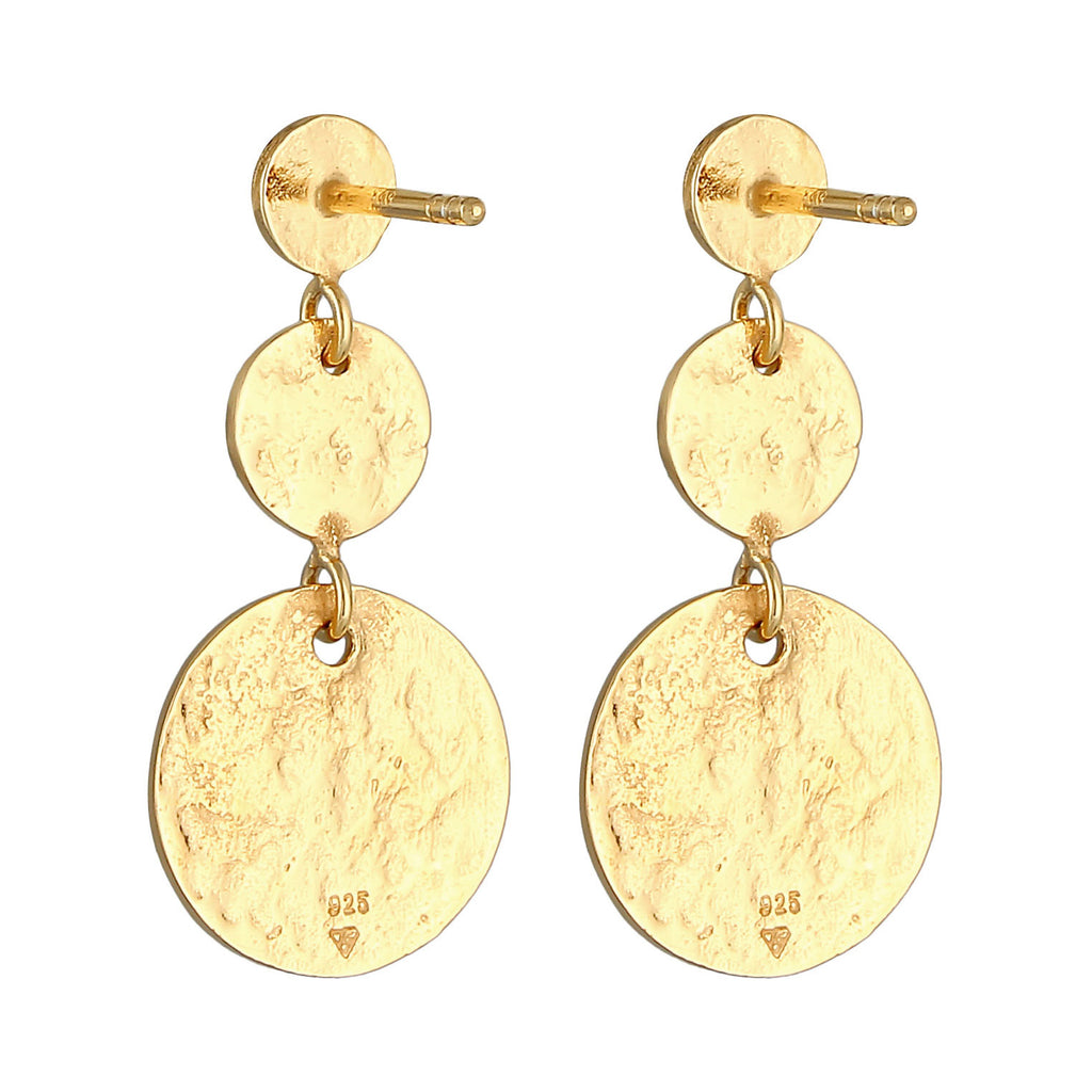 Gold - Elli | Ohrstecker Geo | 925 Sterling Silber vergoldet
