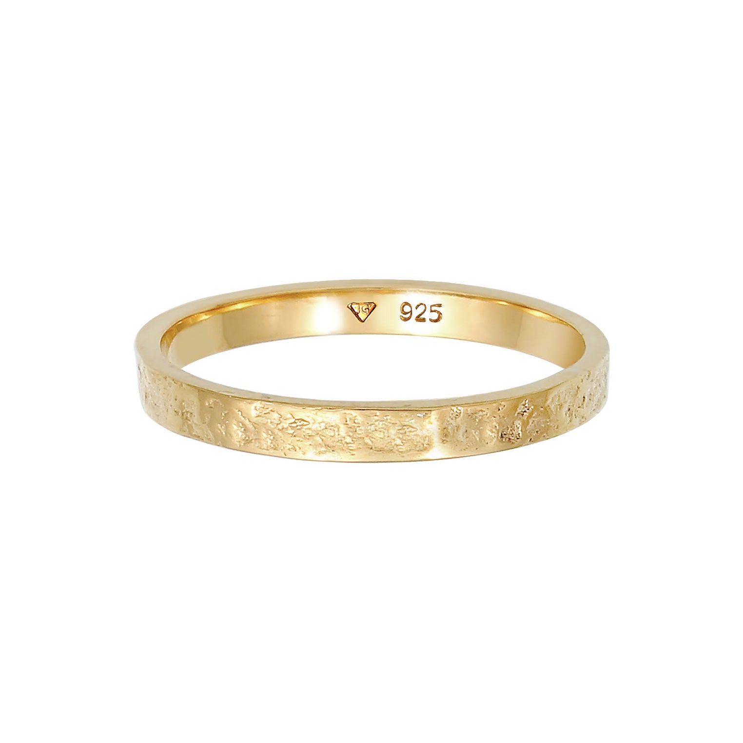 Gold - Elli | Bandring | 925 Sterling Silber vergoldet