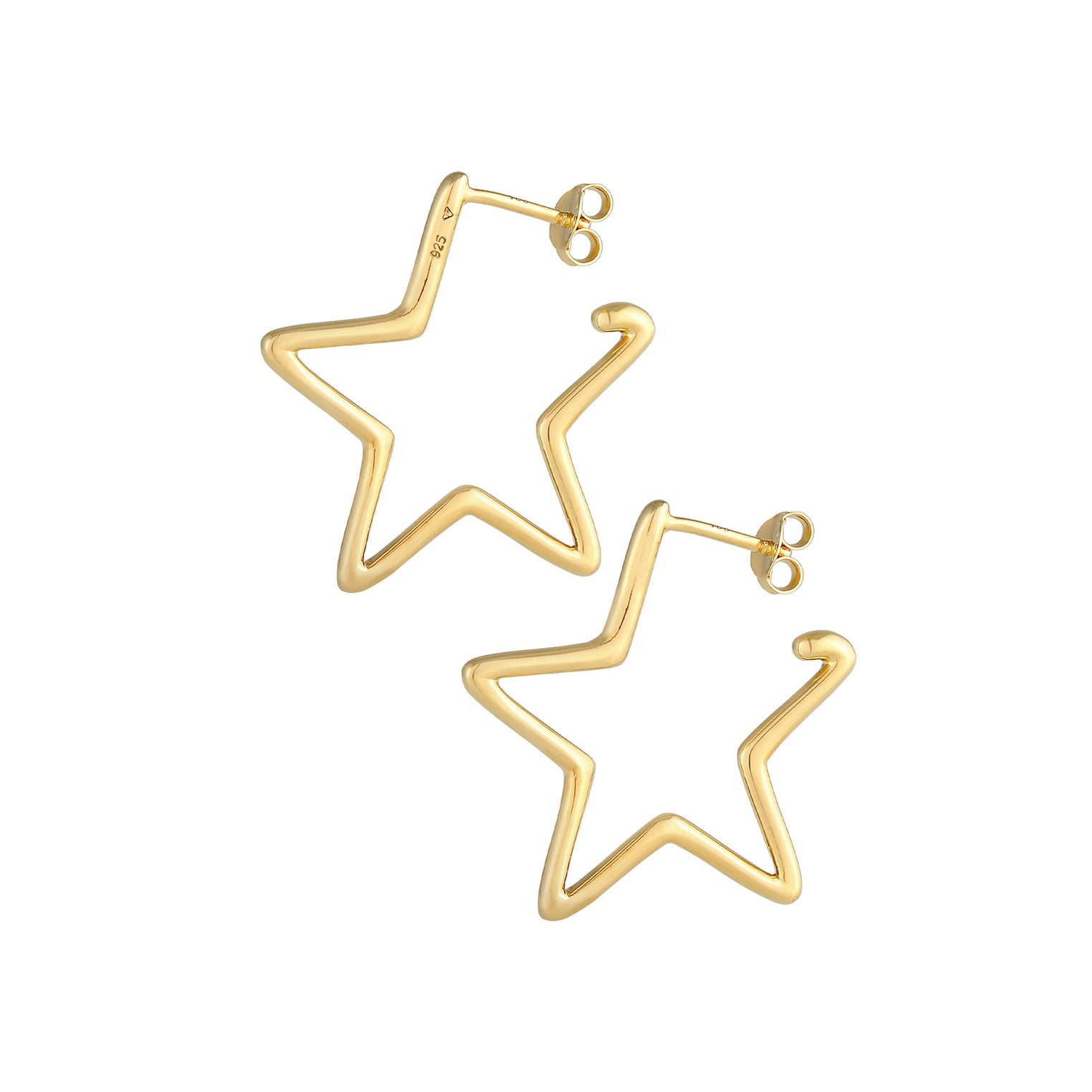 Gold - Elli | Ohrstecker Astro | 925 Sterling Silber vergoldet