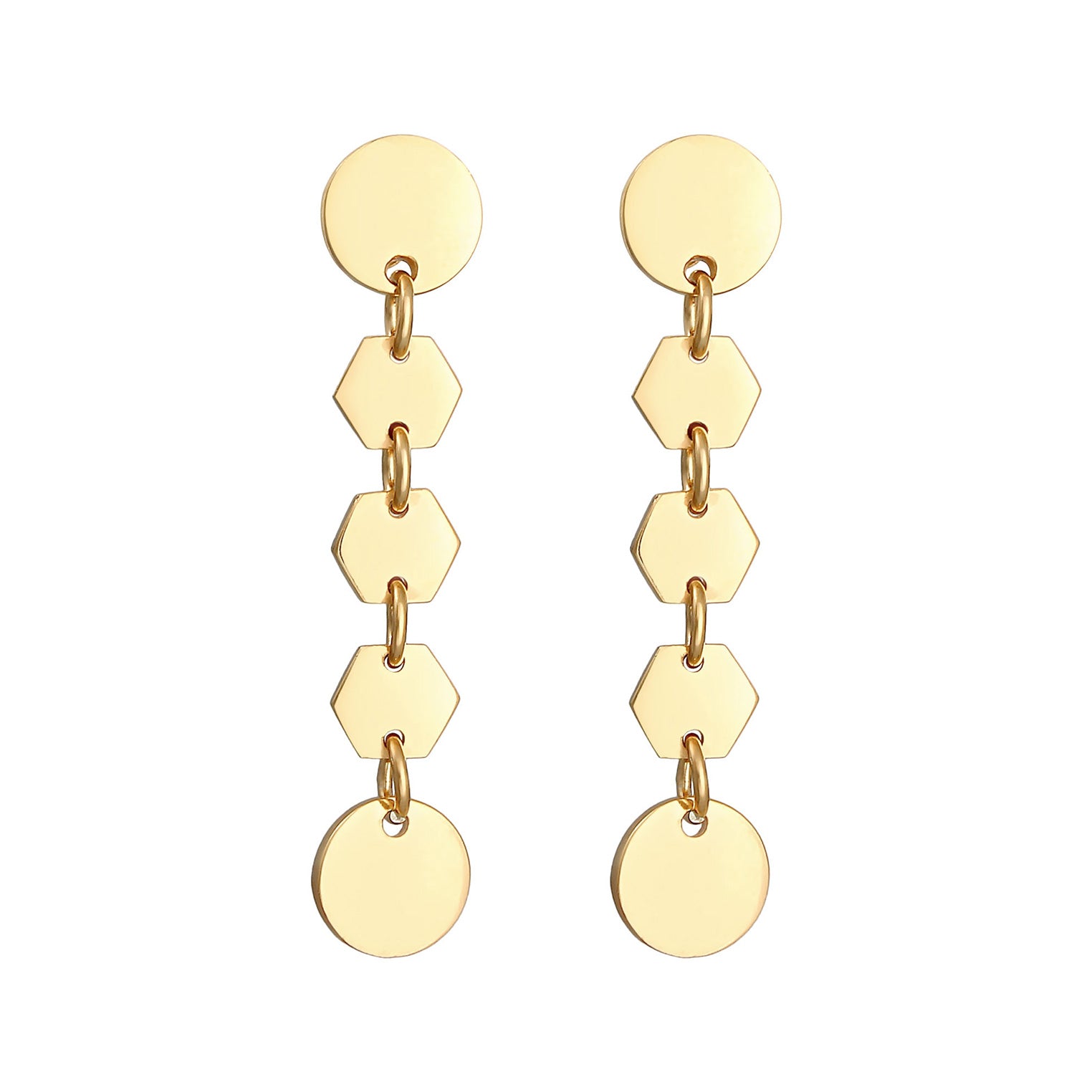 Gold - Elli | Ohrstecker Geo | 925 Sterling Silber vergoldet