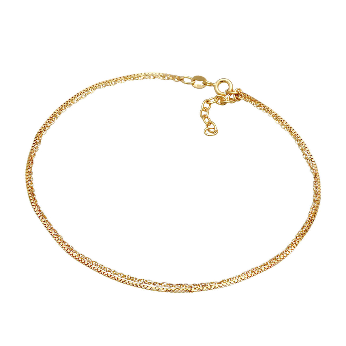 Gold - Elli | Fußkettchen | 925 Sterling Silber vergoldet