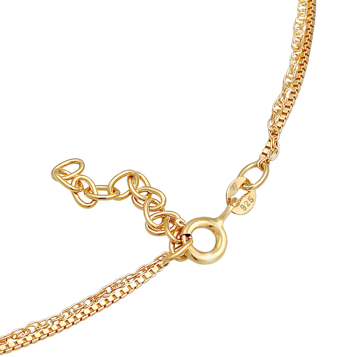 Gold - Elli | Fußkettchen | 925 Sterling Silber vergoldet