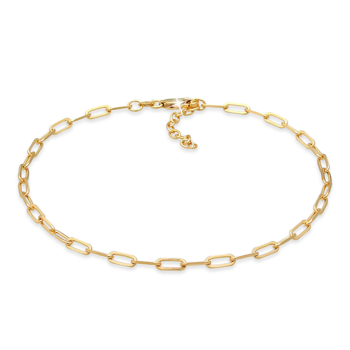 Gold - Elli | Glieder-Fußkettchen | 925 Sterling Silber vergoldet