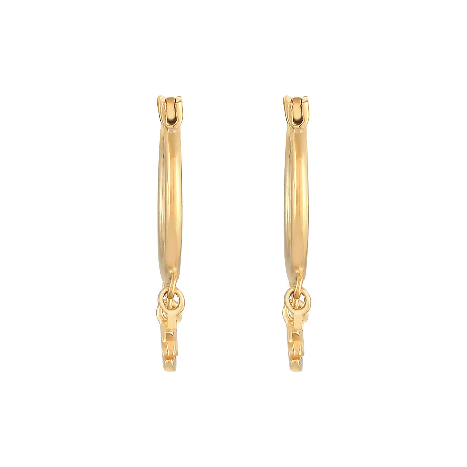 Gold - Elli | Creole Astro | 925 Sterling Silber vergoldet