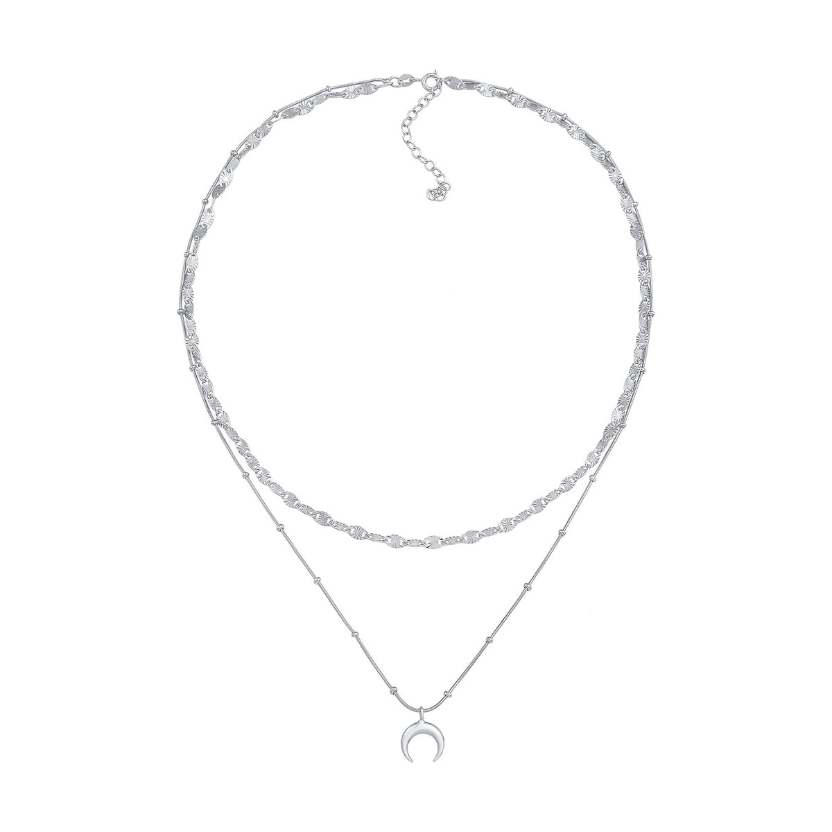 Silber - Elli | Layer-Kugel-Halskette Astro | 925er Sterling Silber