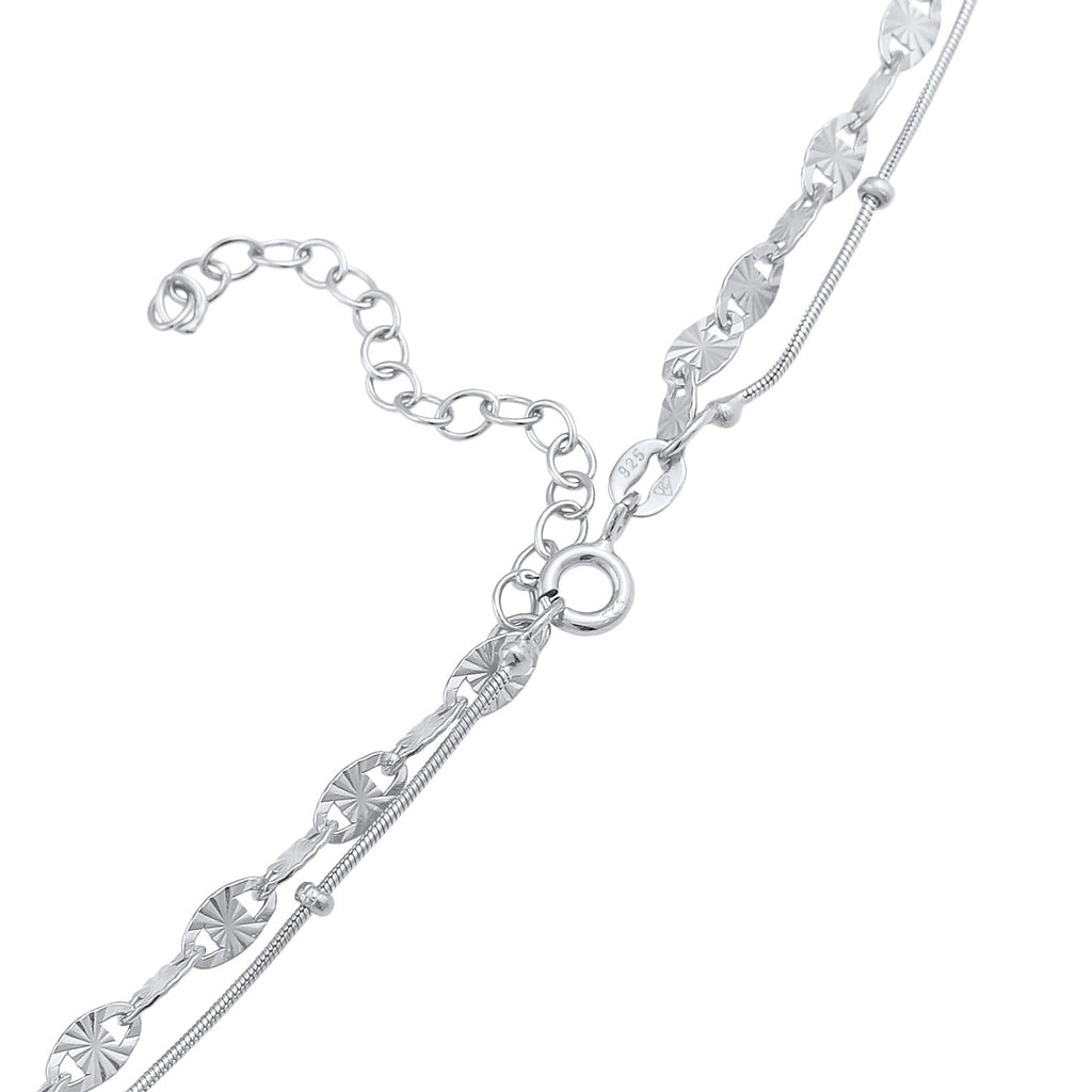 Silber - Elli | Layer-Kugel-Halskette Astro | 925er Sterling Silber