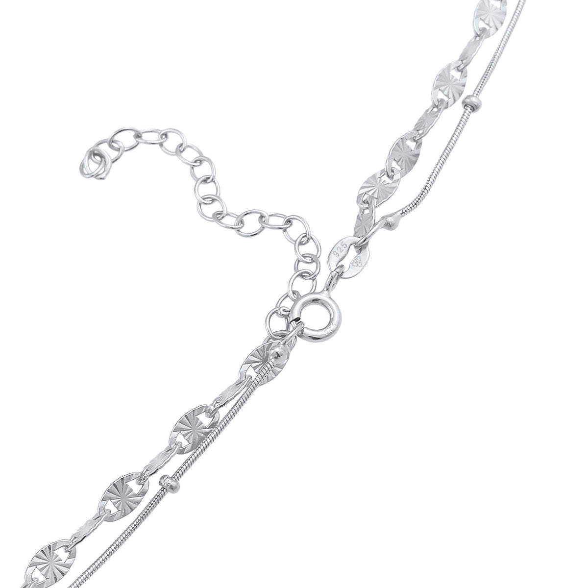 Silber - Elli | Layer-Kugel-Halskette Astro | 925er Sterling Silber
