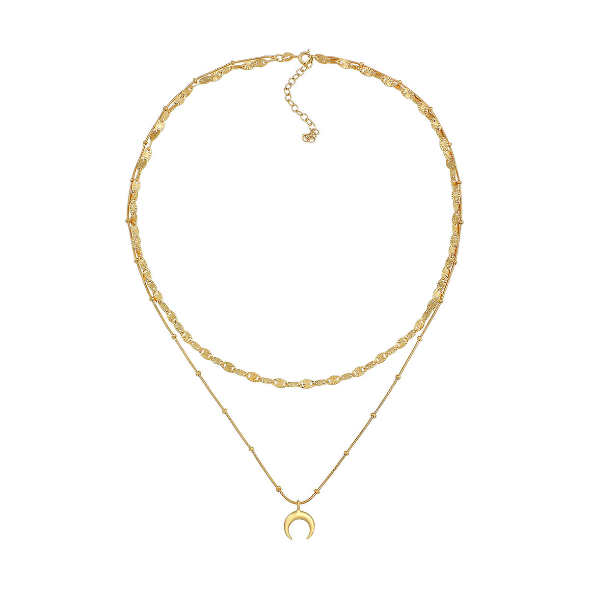 Gold - Elli | Layer-Kugel-Halskette Astro | 925 Sterling Silber vergoldet
