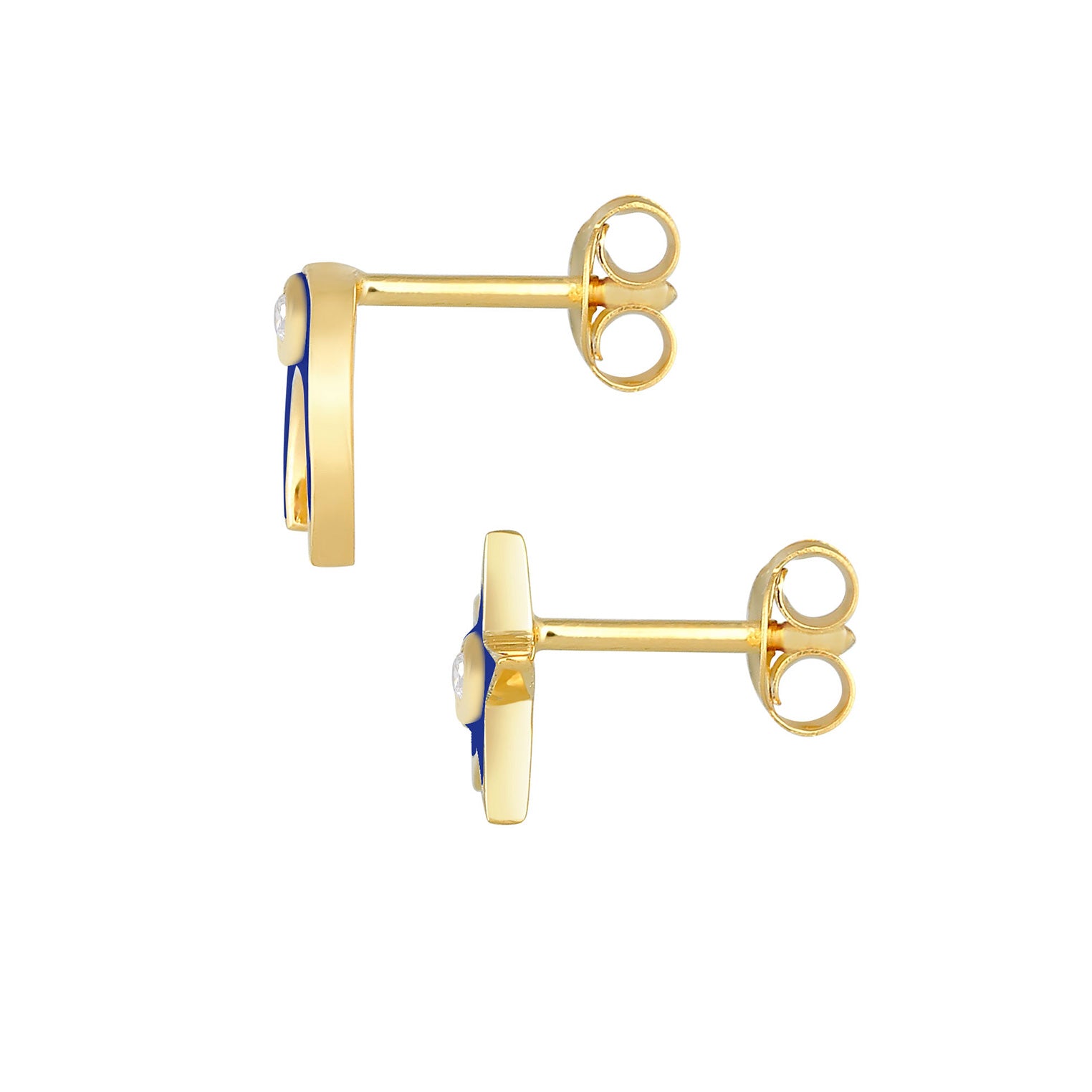 Gold - Elli | Ohrstecker Astro | Zirkonia ( Gold ) | 925 Sterling Silber vergoldet