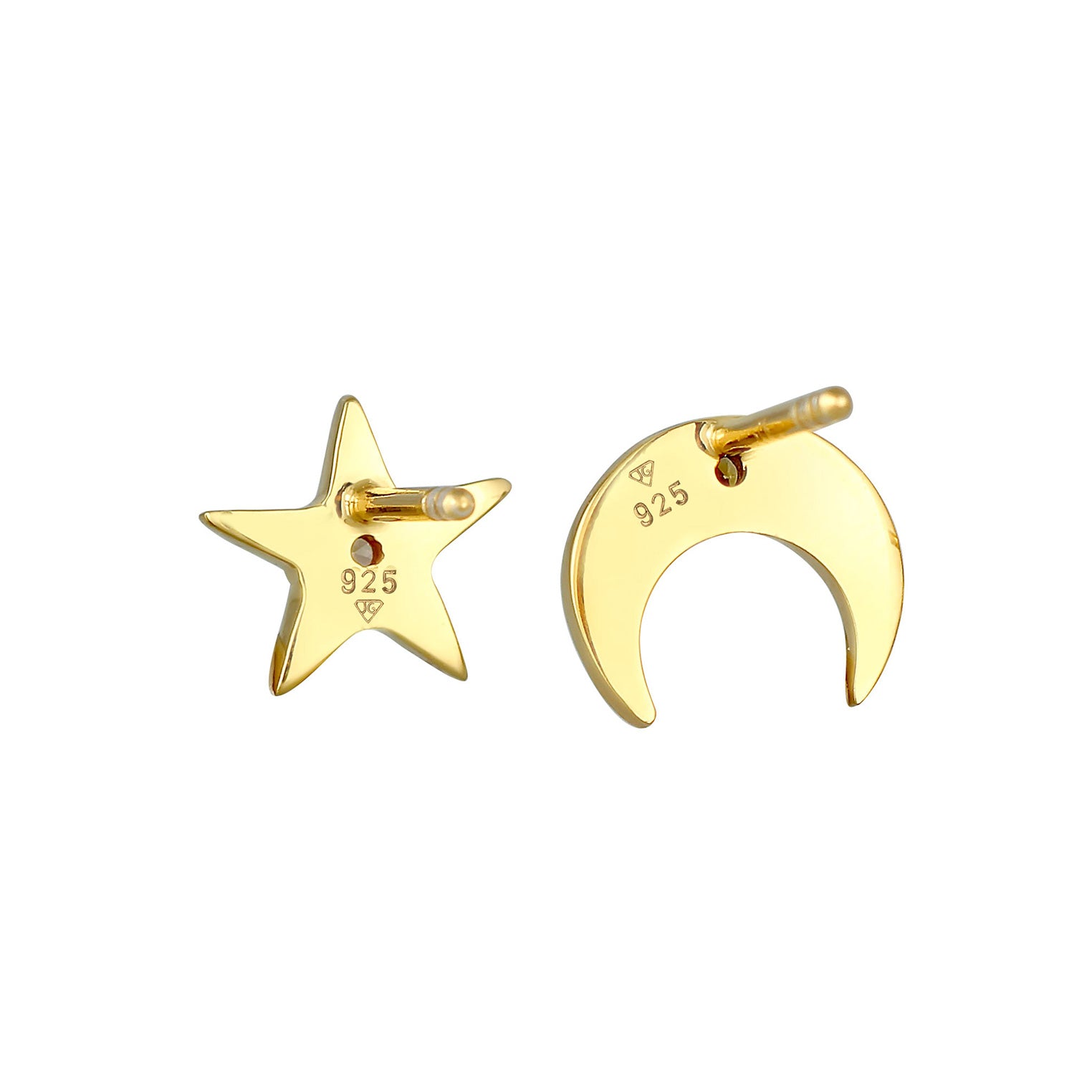 Gold - Elli | Ohrstecker Astro | Zirkonia ( Gold ) | 925 Sterling Silber vergoldet