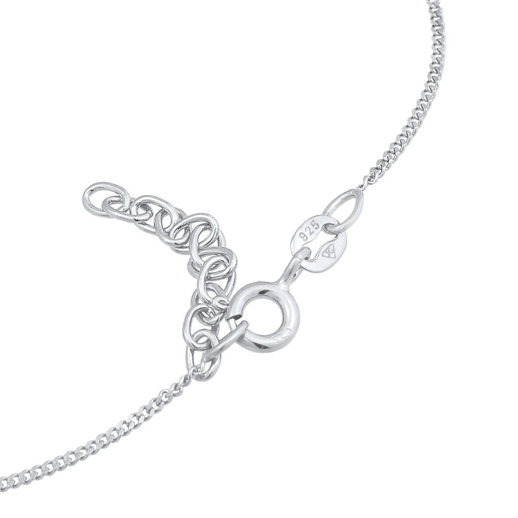 Silber - Elli | Fußkettchen Herz | 925er Sterling Silber