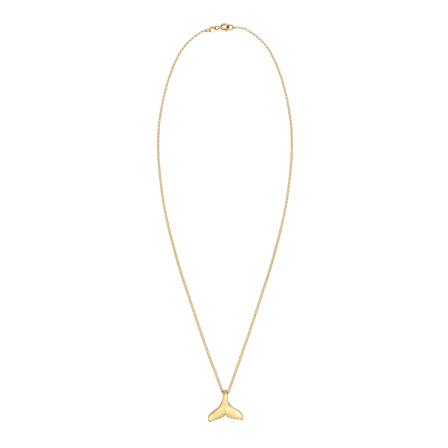 Gold - Elli | Halskette Fisch | 925 Sterling Silber vergoldet