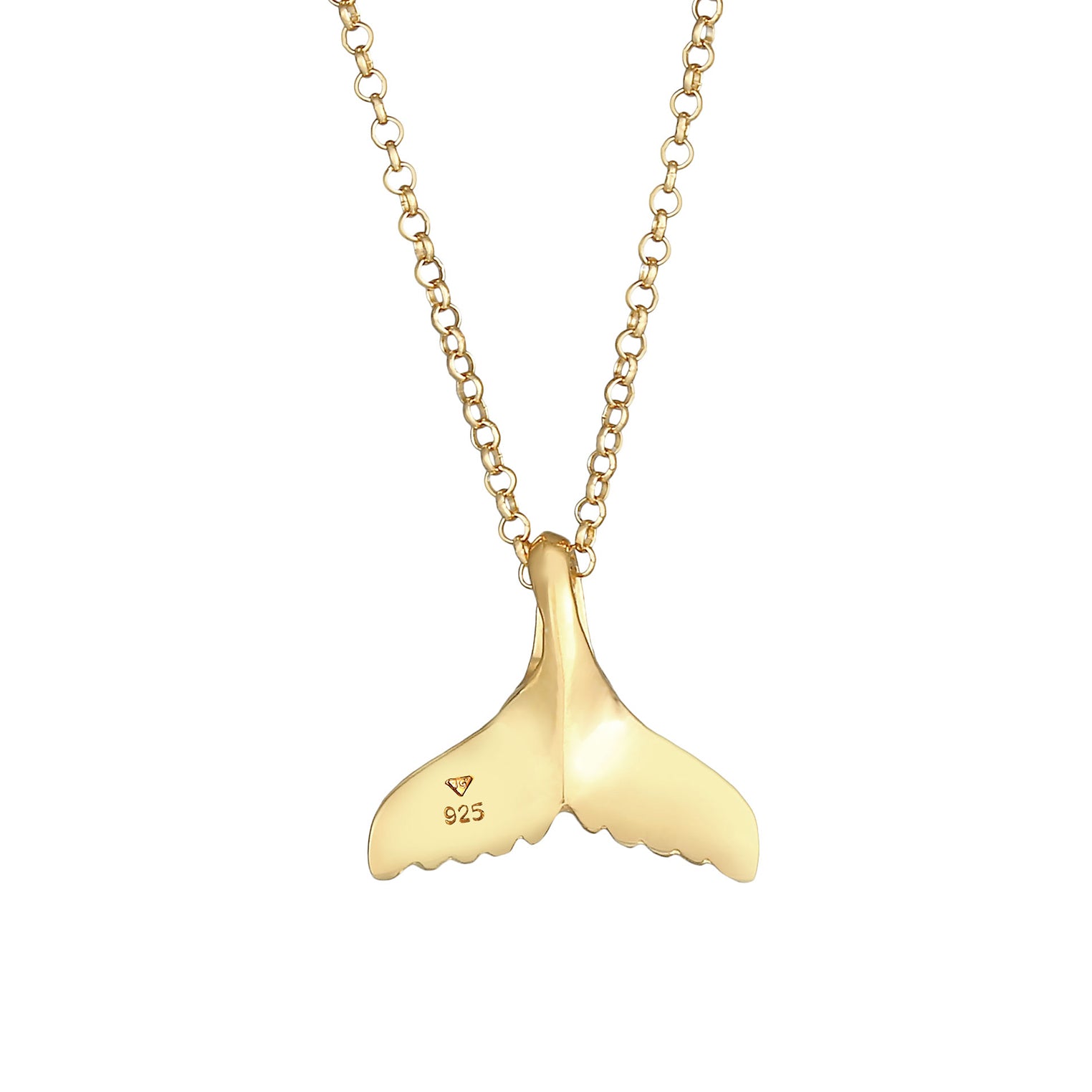 Gold - Elli | Halskette Fisch | 925 Sterling Silber vergoldet