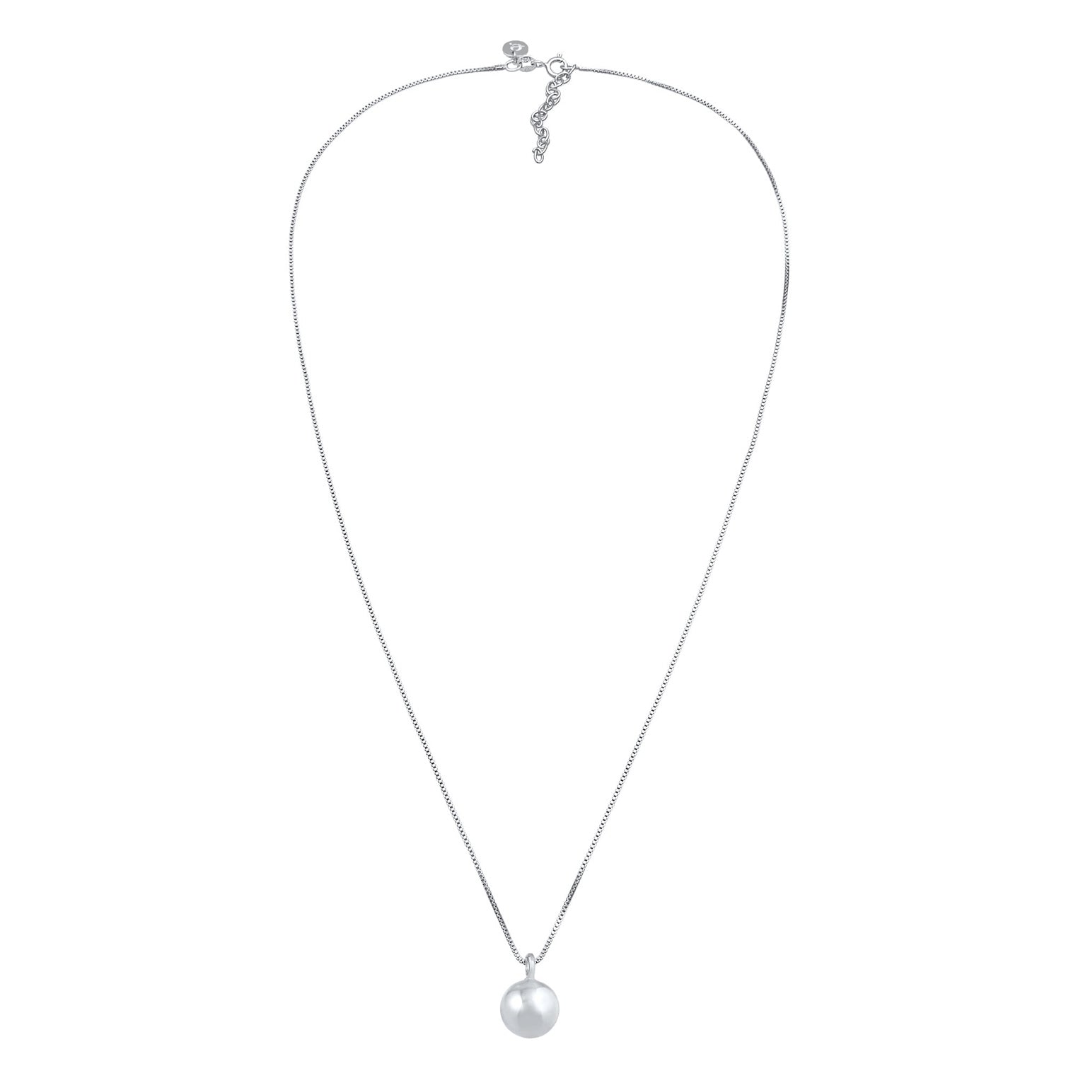 Silber - Elli PREMIUM | Venezianer-Halskette Kugel | 925er Sterling Silber