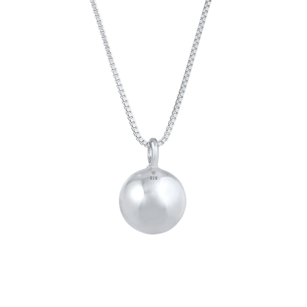 Silber - Elli PREMIUM | Venezianer-Halskette Kugel | 925er Sterling Silber