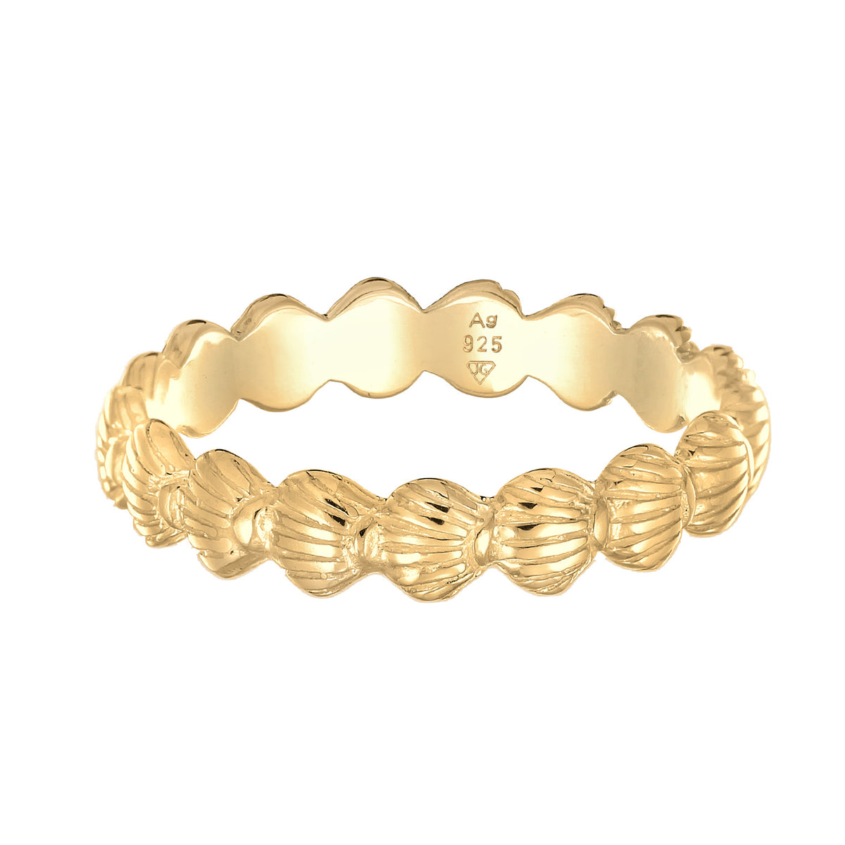 Gold - Elli | Ring Muschel | 925 Sterling Silber vergoldet