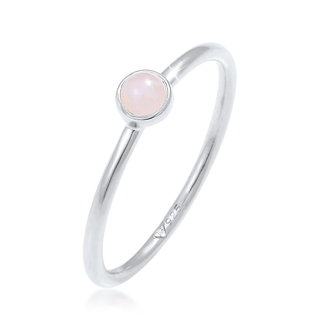 Silber - Elli | Ring | Pink Opal | 925er Sterling Silber