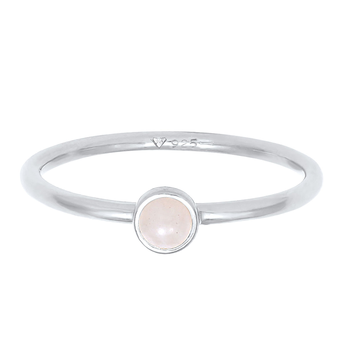 Silber - Elli | Ring | Pink Opal | 925er Sterling Silber
