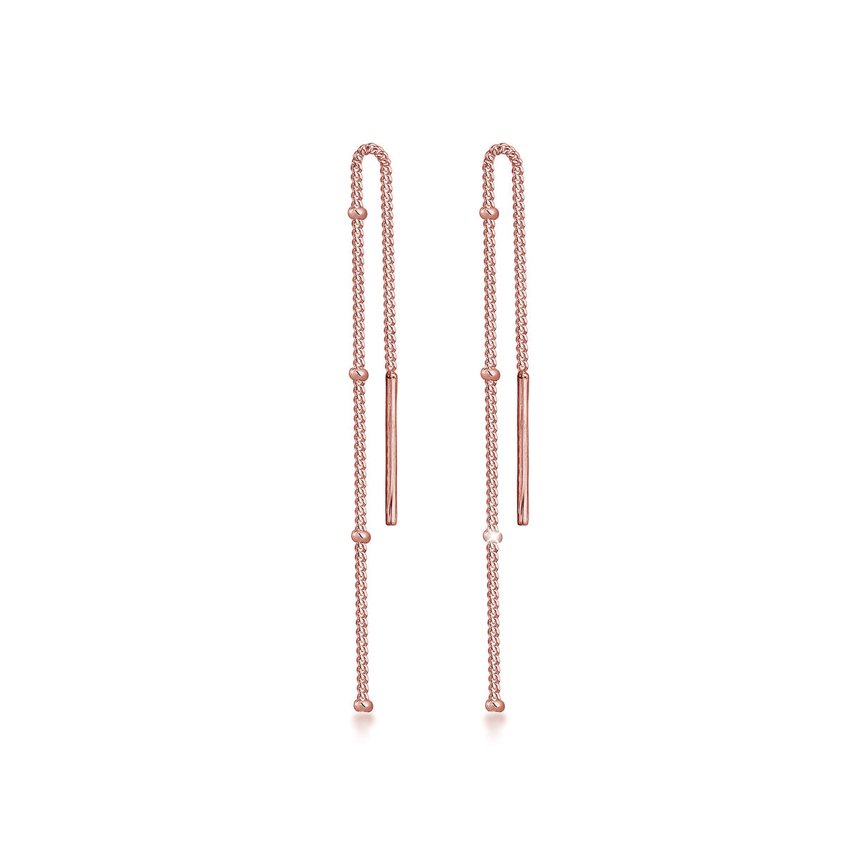 Roségold - Elli | Kugel-Ohrhänger Ear Chain | 925 Sterling Silber Rosegold