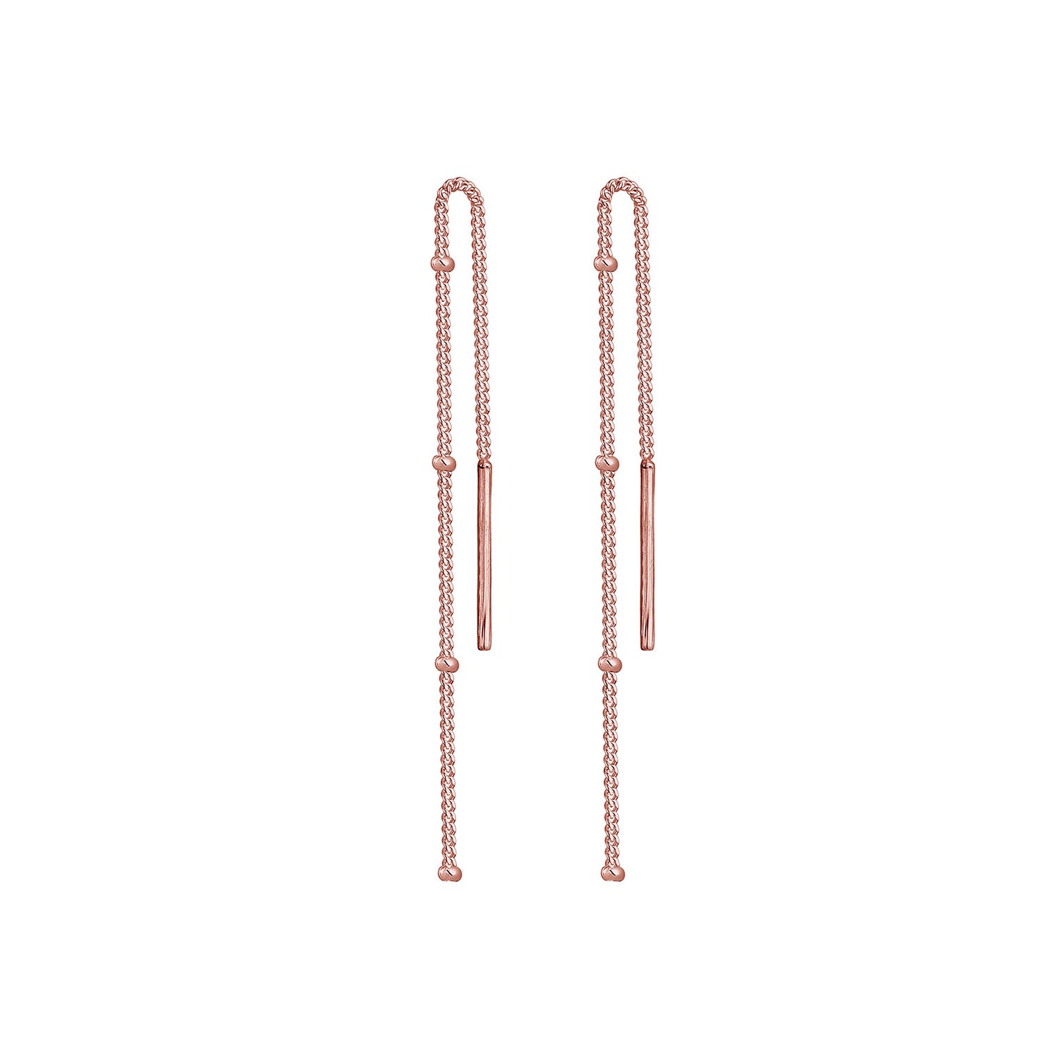 Roségold - Elli | Kugel-Ohrhänger Ear Chain | 925 Sterling Silber Rosegold