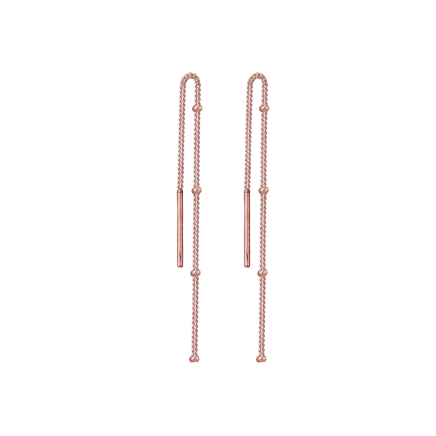 Roségold - Elli | Kugel-Ohrhänger Ear Chain | 925 Sterling Silber Rosegold