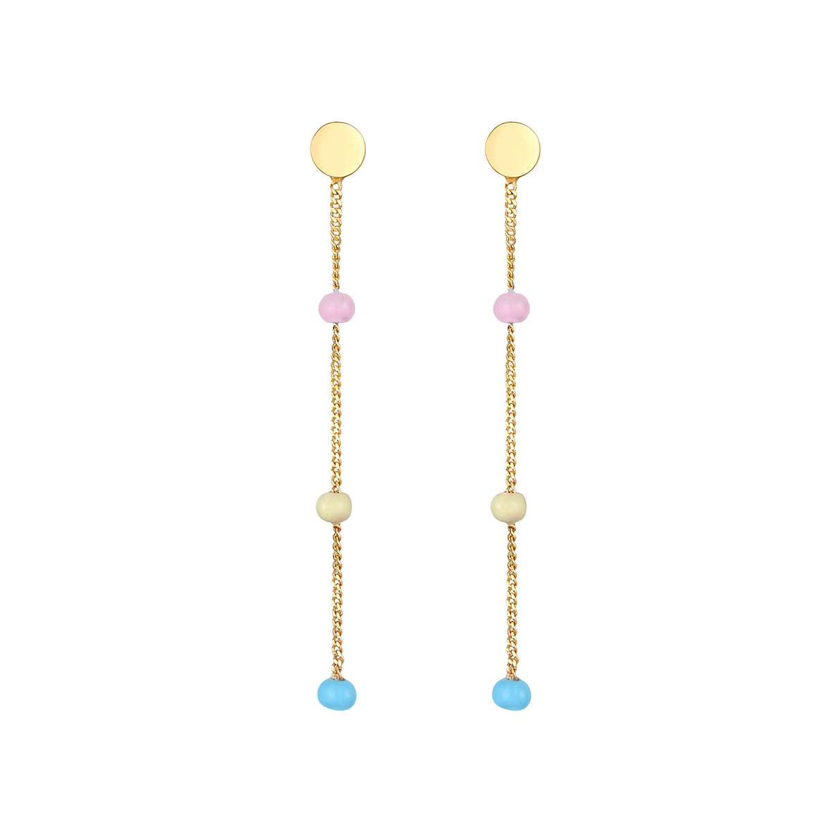 Gold - Elli | Ohrhänger Kugel | 925 Sterling Silber vergoldet