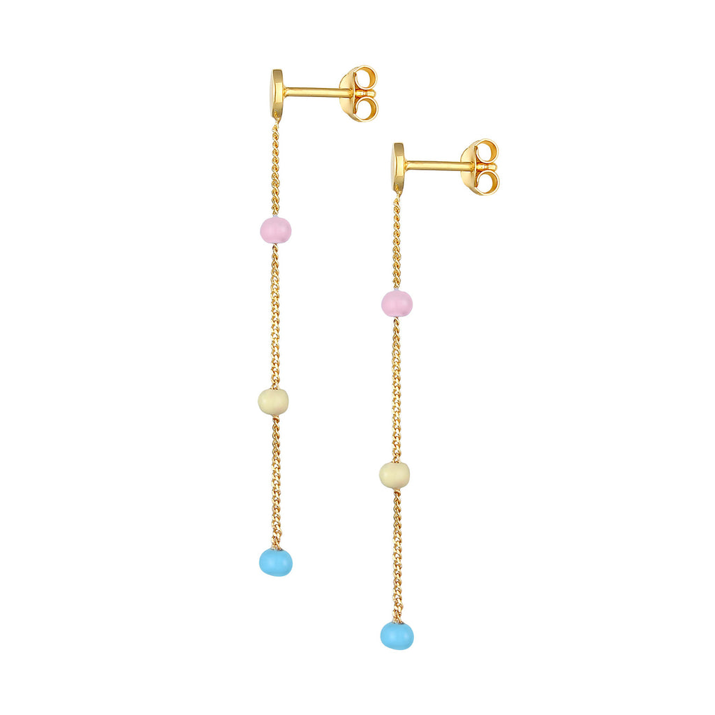 Gold - Elli | Ohrhänger Kugel | 925 Sterling Silber vergoldet