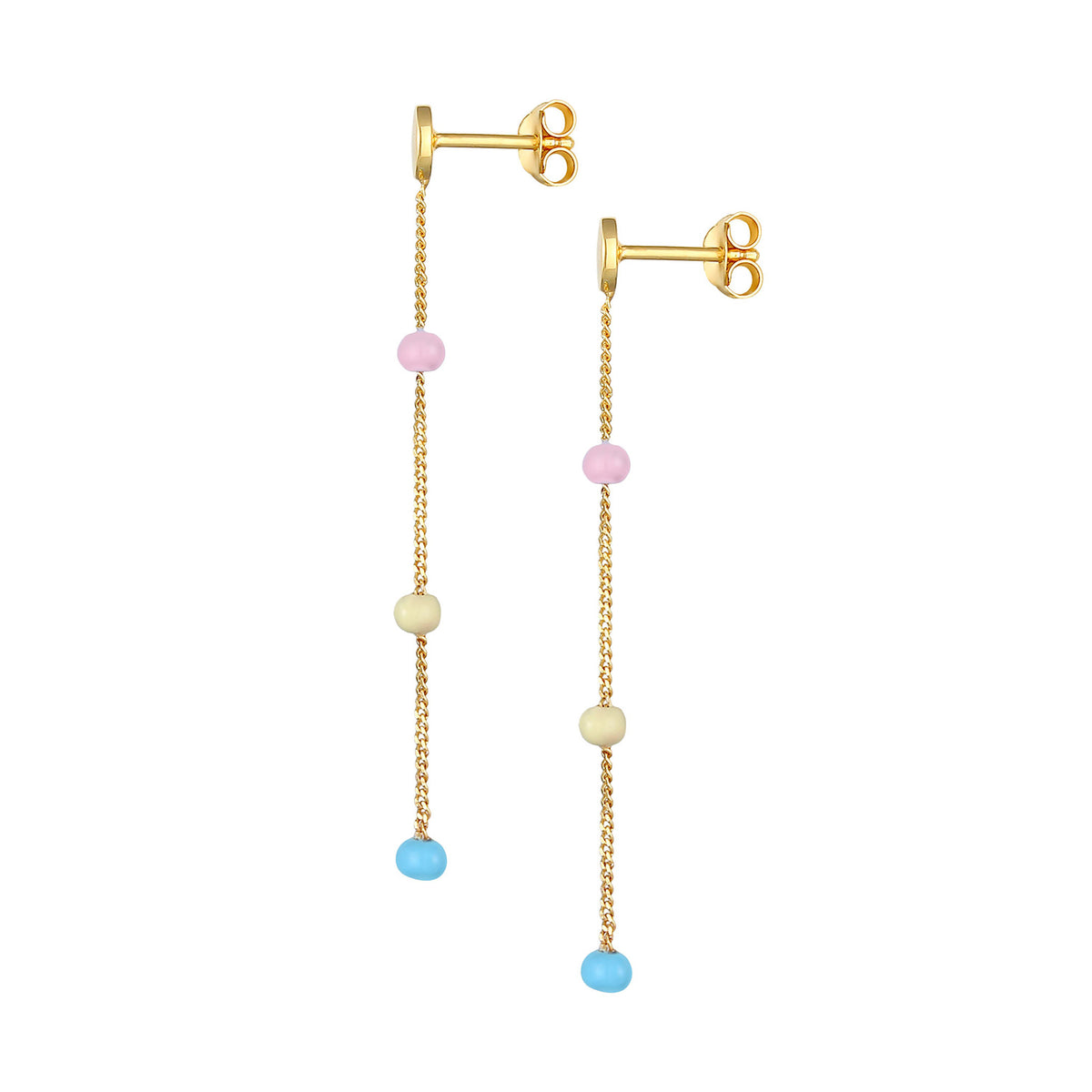 Gold - Elli | Ohrhänger Kugel | 925 Sterling Silber vergoldet