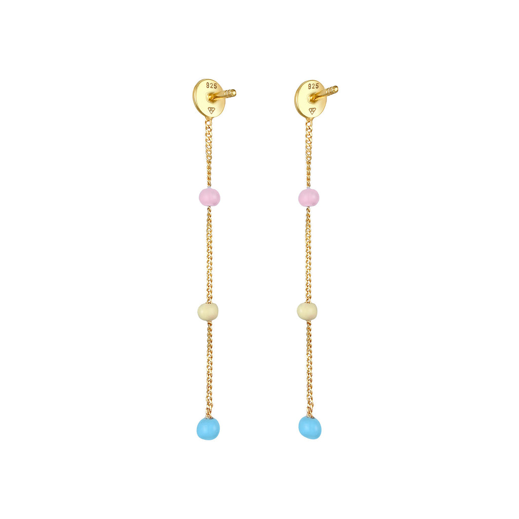 Gold - Elli | Ohrhänger Kugel | 925 Sterling Silber vergoldet