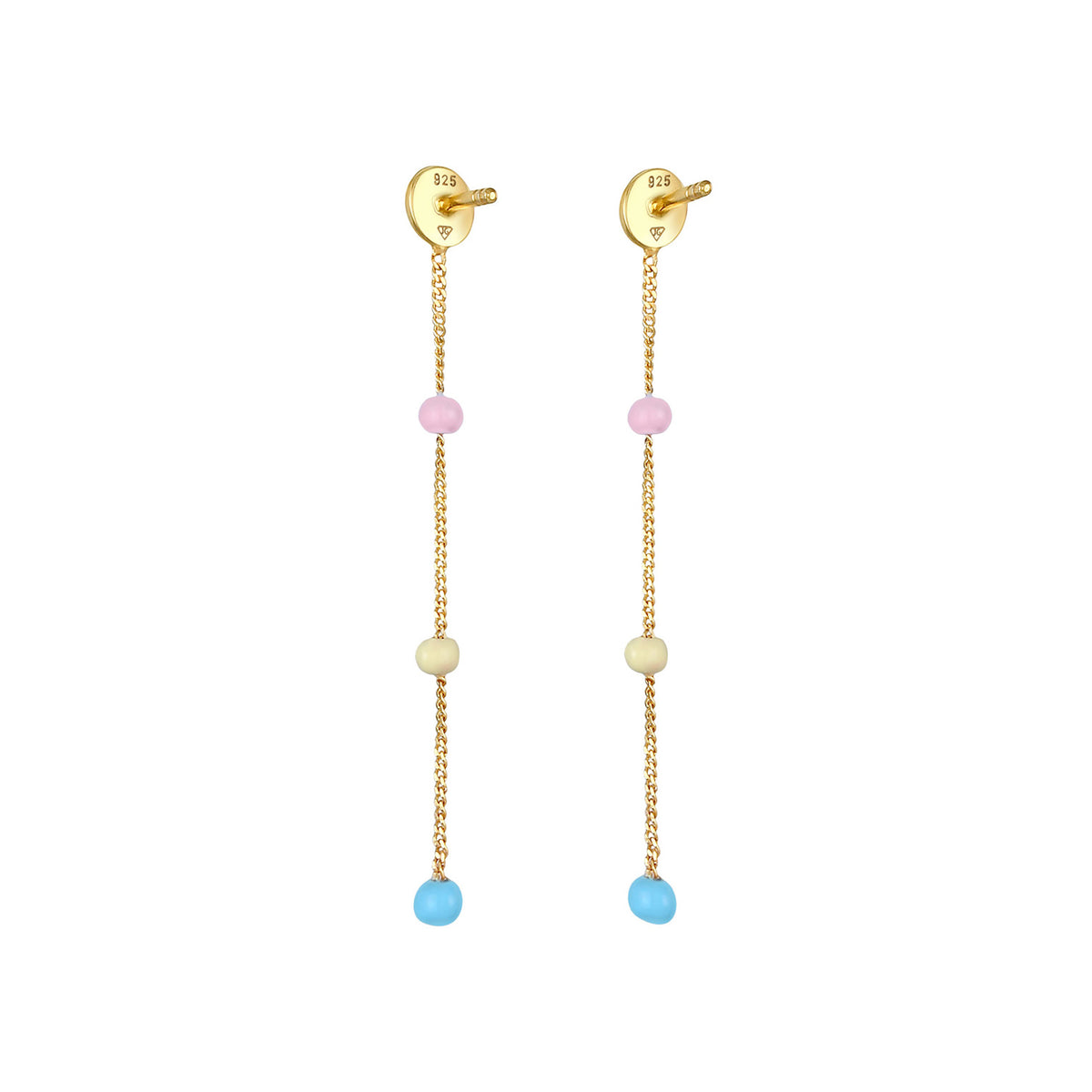 Gold - Elli | Ohrhänger Kugel | 925 Sterling Silber vergoldet