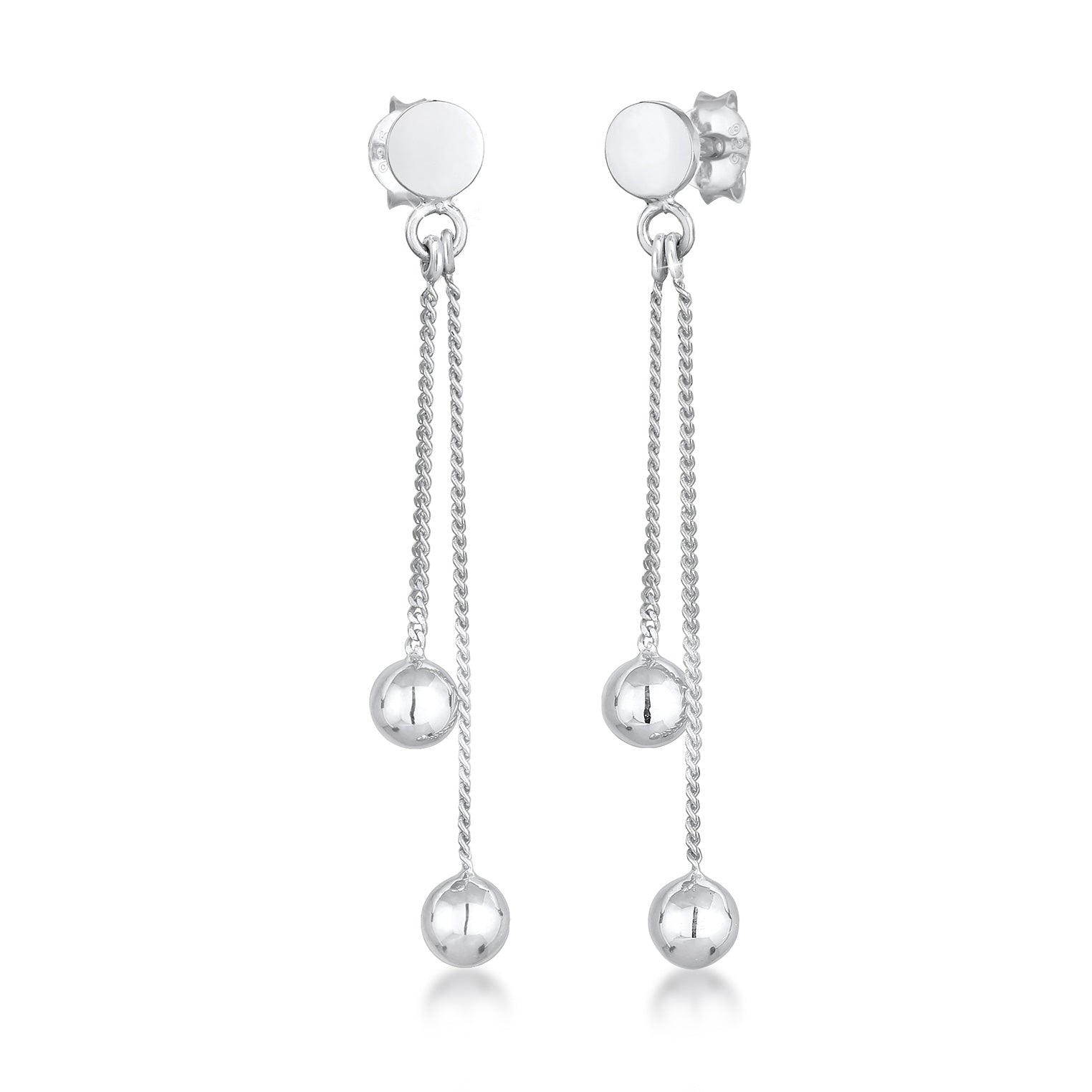 Silber - Elli | Ohrhänger Kugel | 925er Sterling Silber