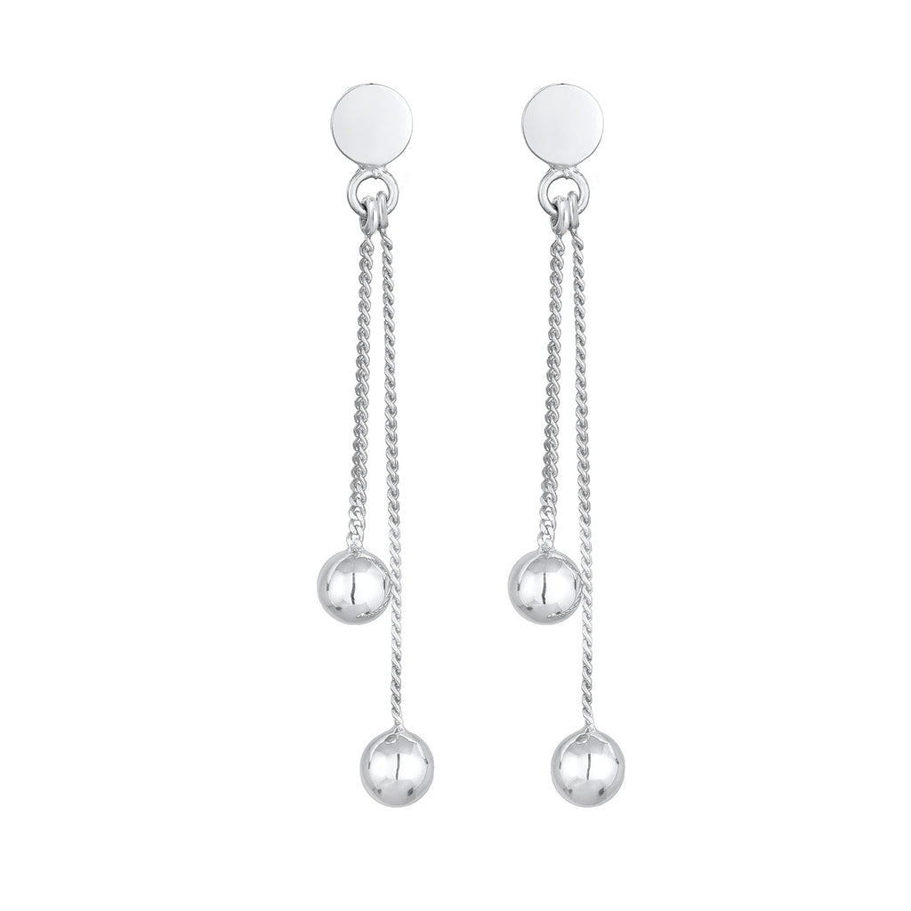 Silber - Elli | Ohrhänger Kugel | 925er Sterling Silber