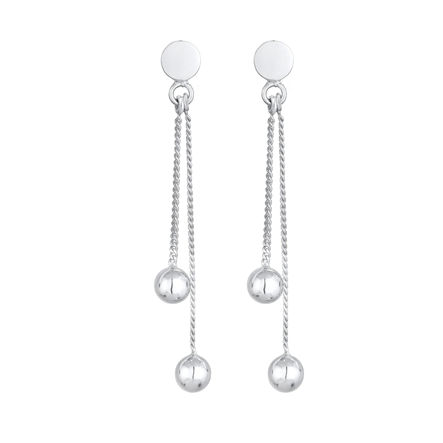 Silber - Elli | Ohrhänger Kugel | 925er Sterling Silber
