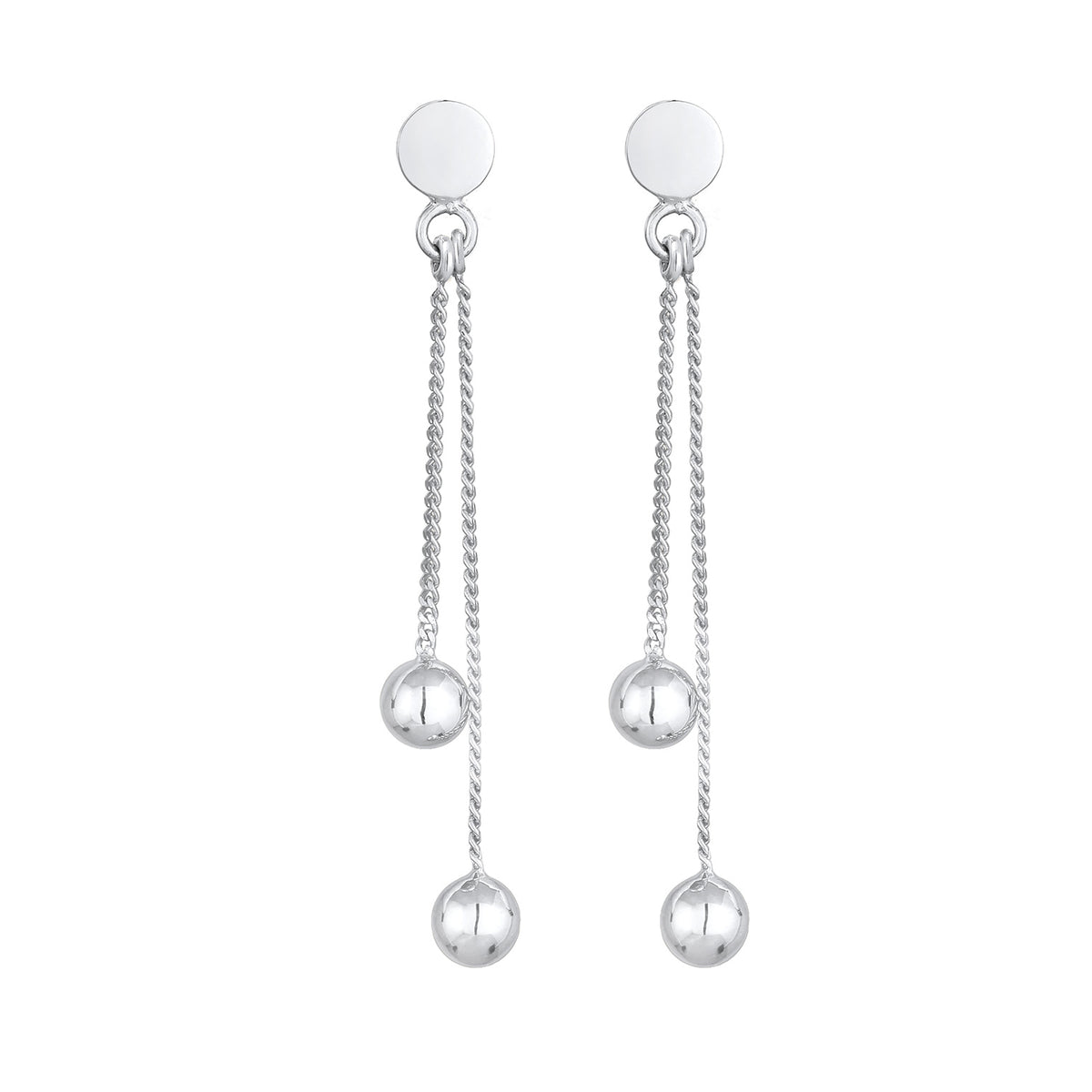 Silber - Elli | Ohrhänger Kugel | 925er Sterling Silber