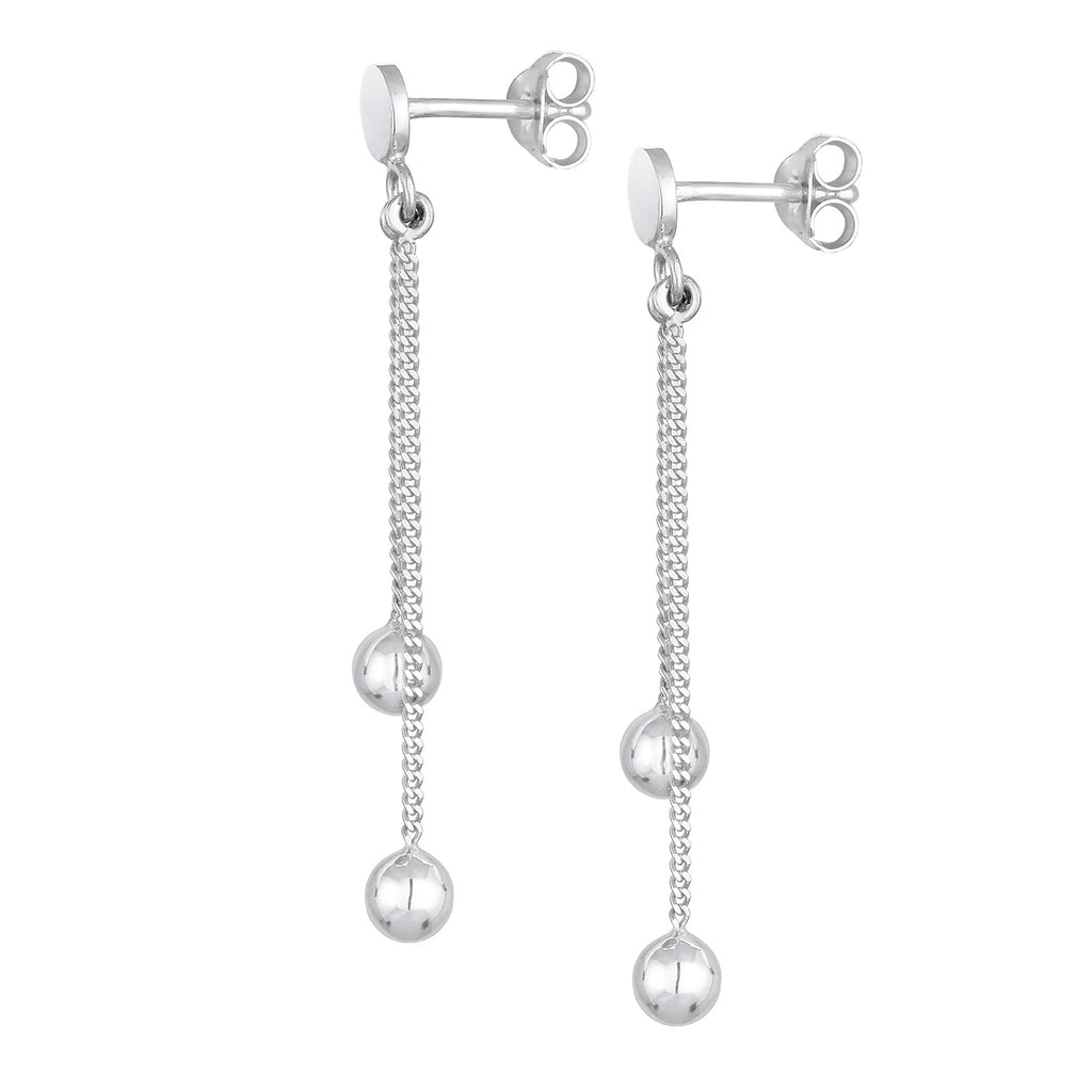 Silber - Elli | Ohrhänger Kugel | 925er Sterling Silber