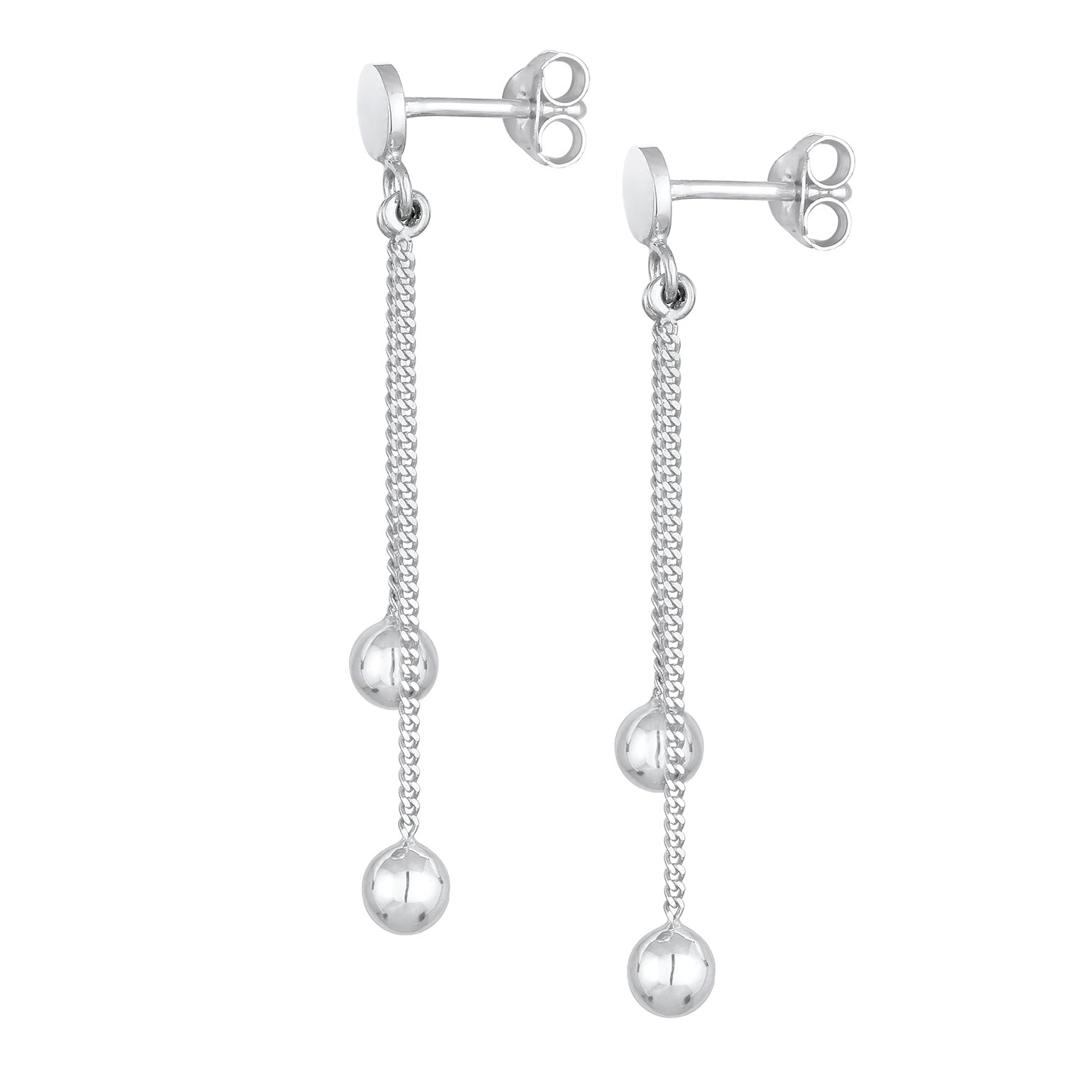 Silber - Elli | Ohrhänger Kugel | 925er Sterling Silber