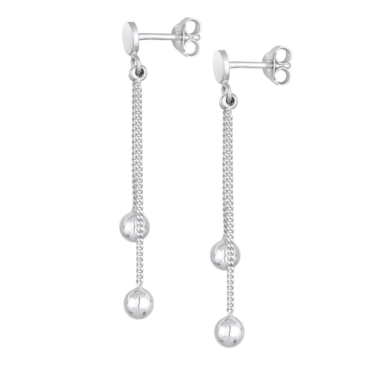 Silber - Elli | Ohrhänger Kugel | 925er Sterling Silber