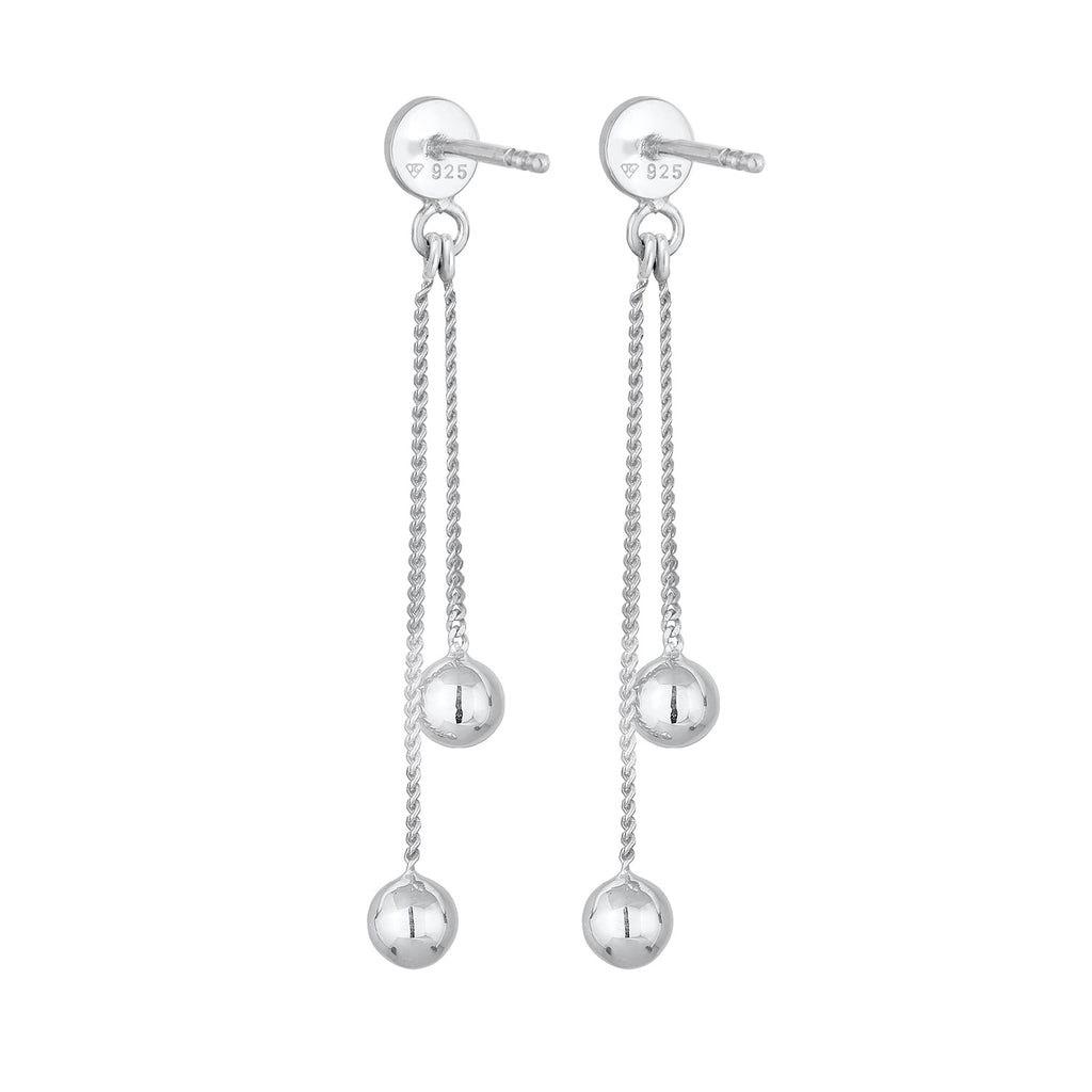 Silber - Elli | Ohrhänger Kugel | 925er Sterling Silber