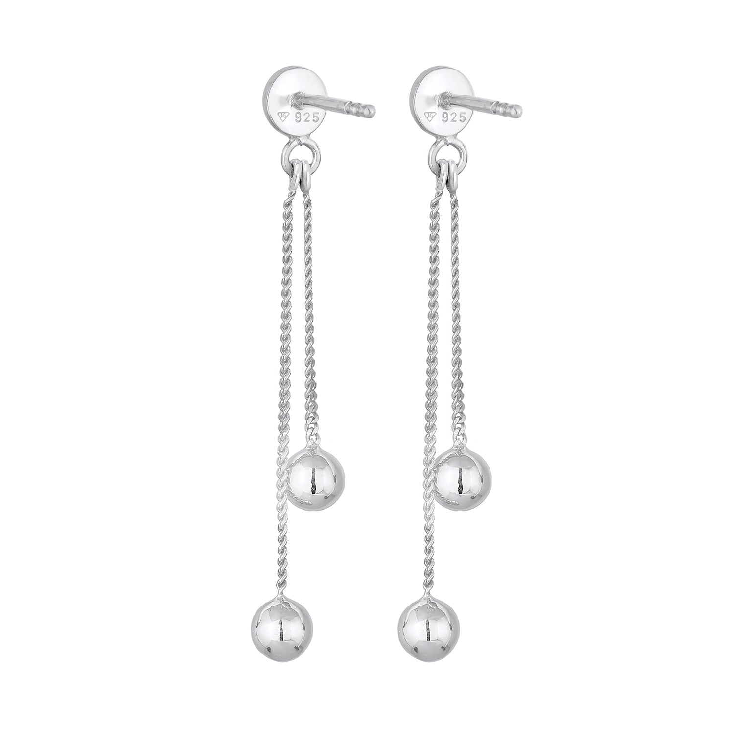 Silber - Elli | Ohrhänger Kugel | 925er Sterling Silber