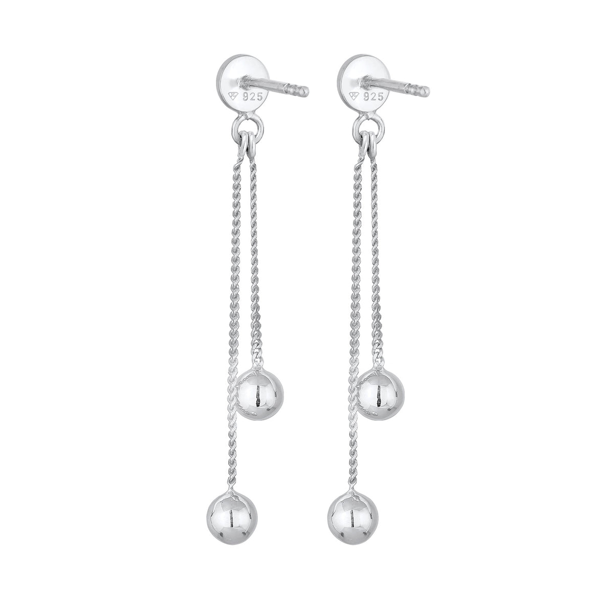 Silber - Elli | Ohrhänger Kugel | 925er Sterling Silber