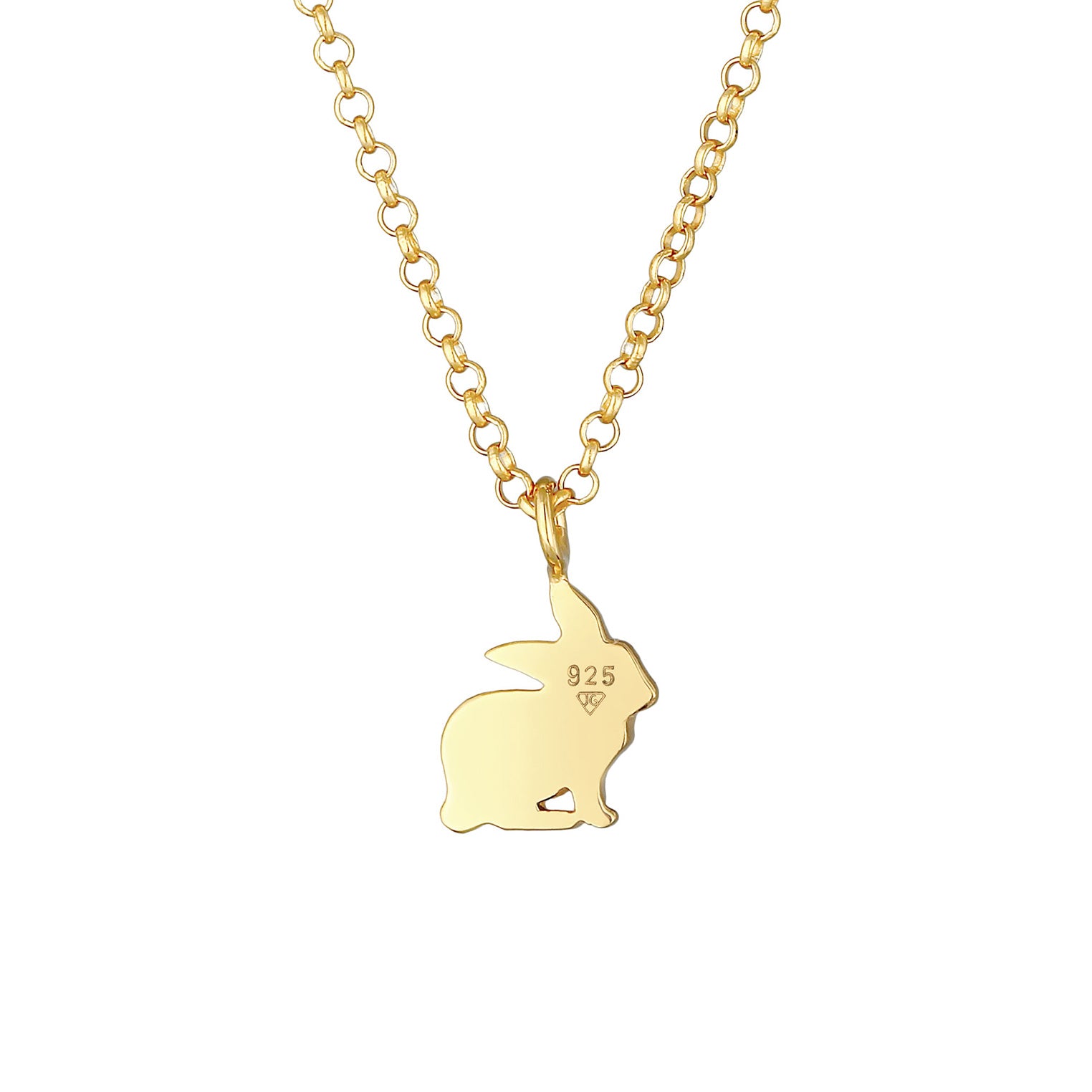 Gold - Elli | Halskette Hase | 925 Sterling Silber vergoldet