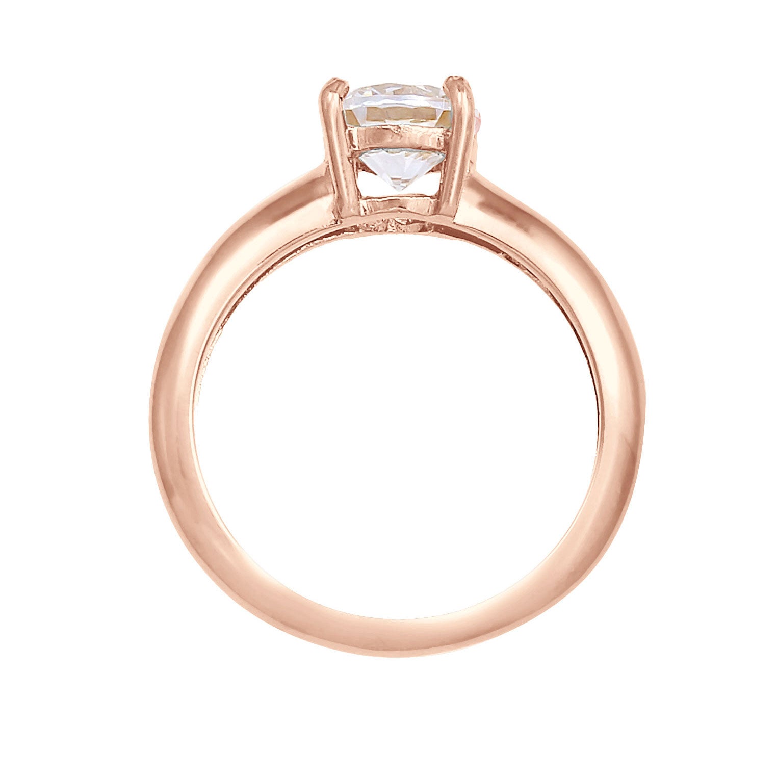 Roségold - Elli | Ring | Zirkonia ( Weiß ) | 925 Sterling Silber Rosegold