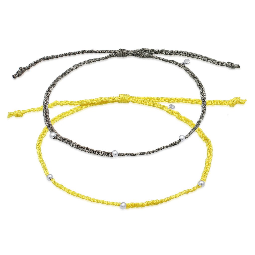 Gelb - Elli | Fußkettchen | 925er Sterling Silber