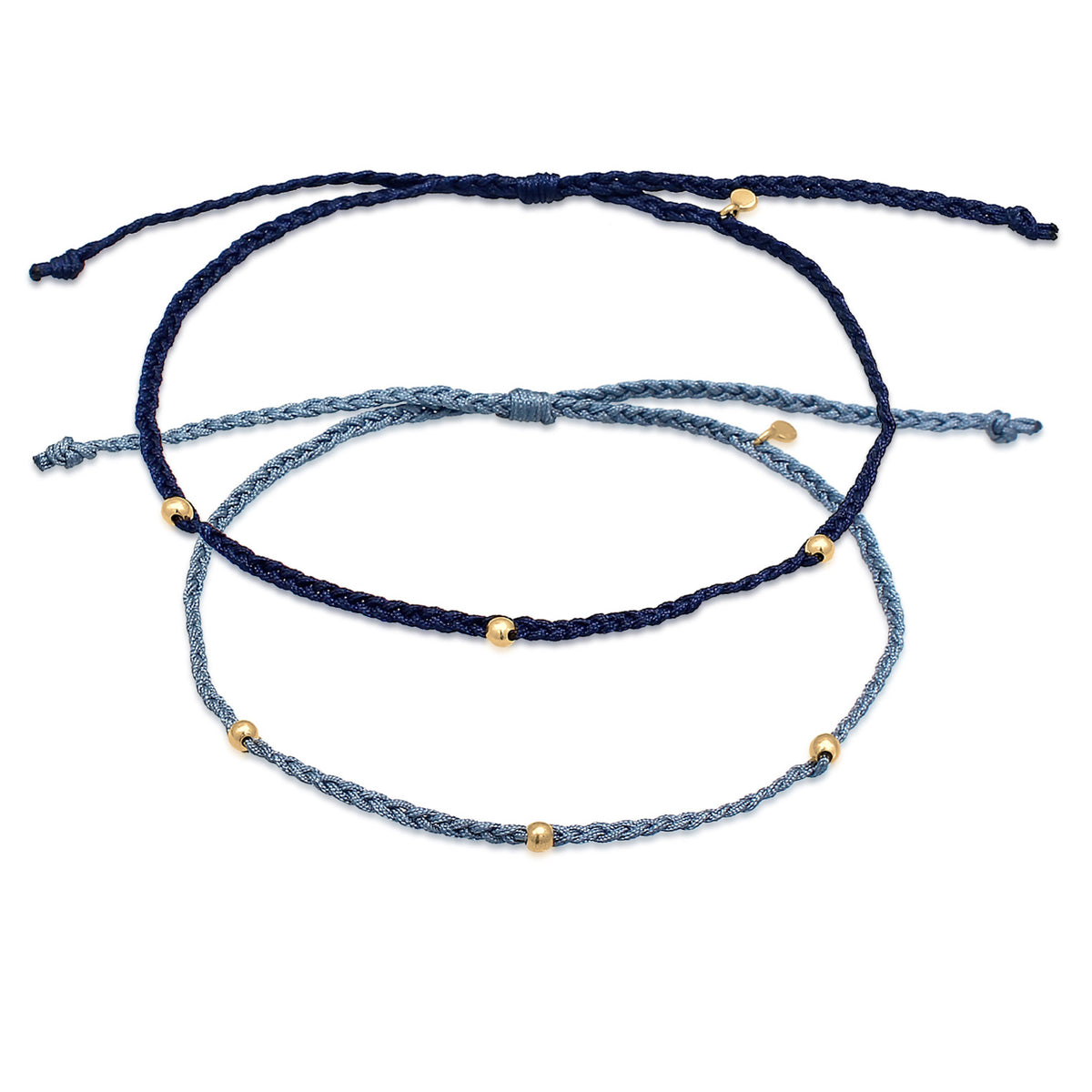 Dunkelblau - Elli | Fußkettchen | 925 Sterling Silber vergoldet